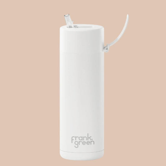 Frank Green Reusable Drink Bottle | 595mL | Cloud White