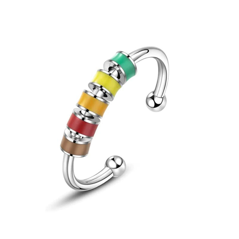 Rainbow Anxiety Fidget Ring | Adjustable | The Sensory Hive