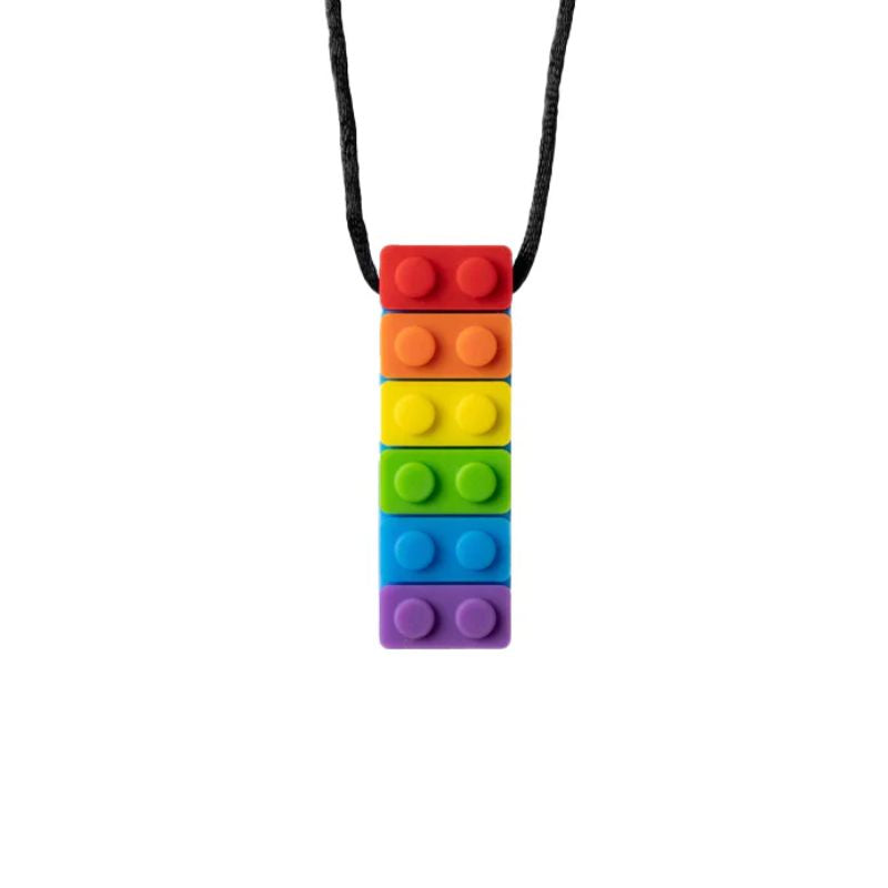 Rainbow Lego Brick| Chew Necklace