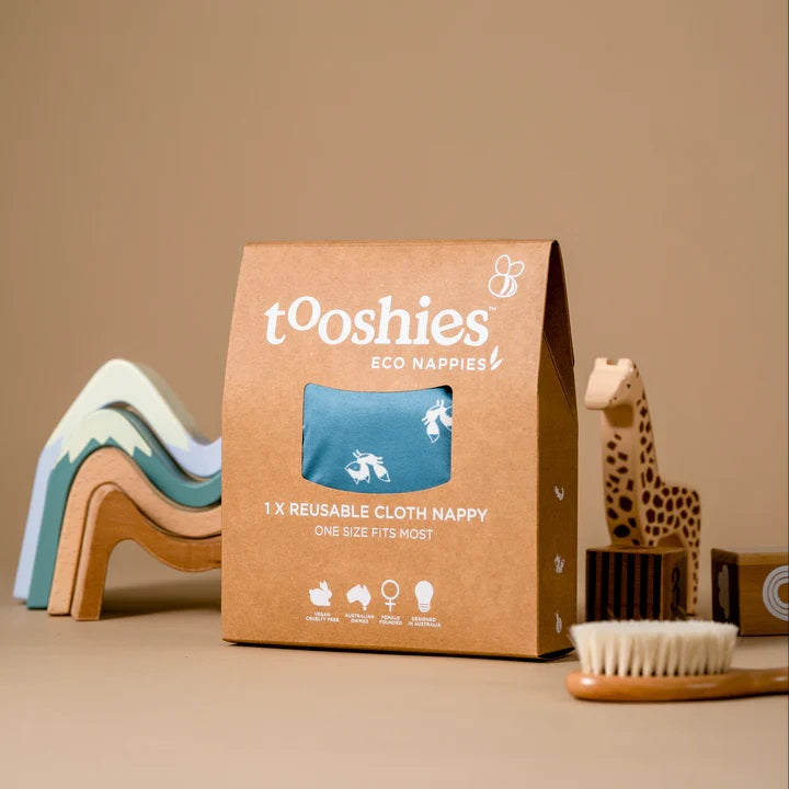 Reusable Cloth Nappies Blue Fox |Tooshies Eco Nappies | The Sensory Hive