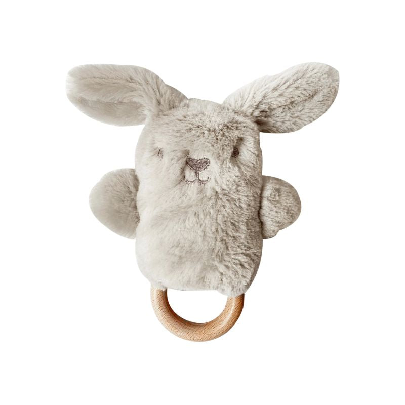 Ziggy Bunny Woodens Teether Rattle | OB Designs | The Sensory Hive