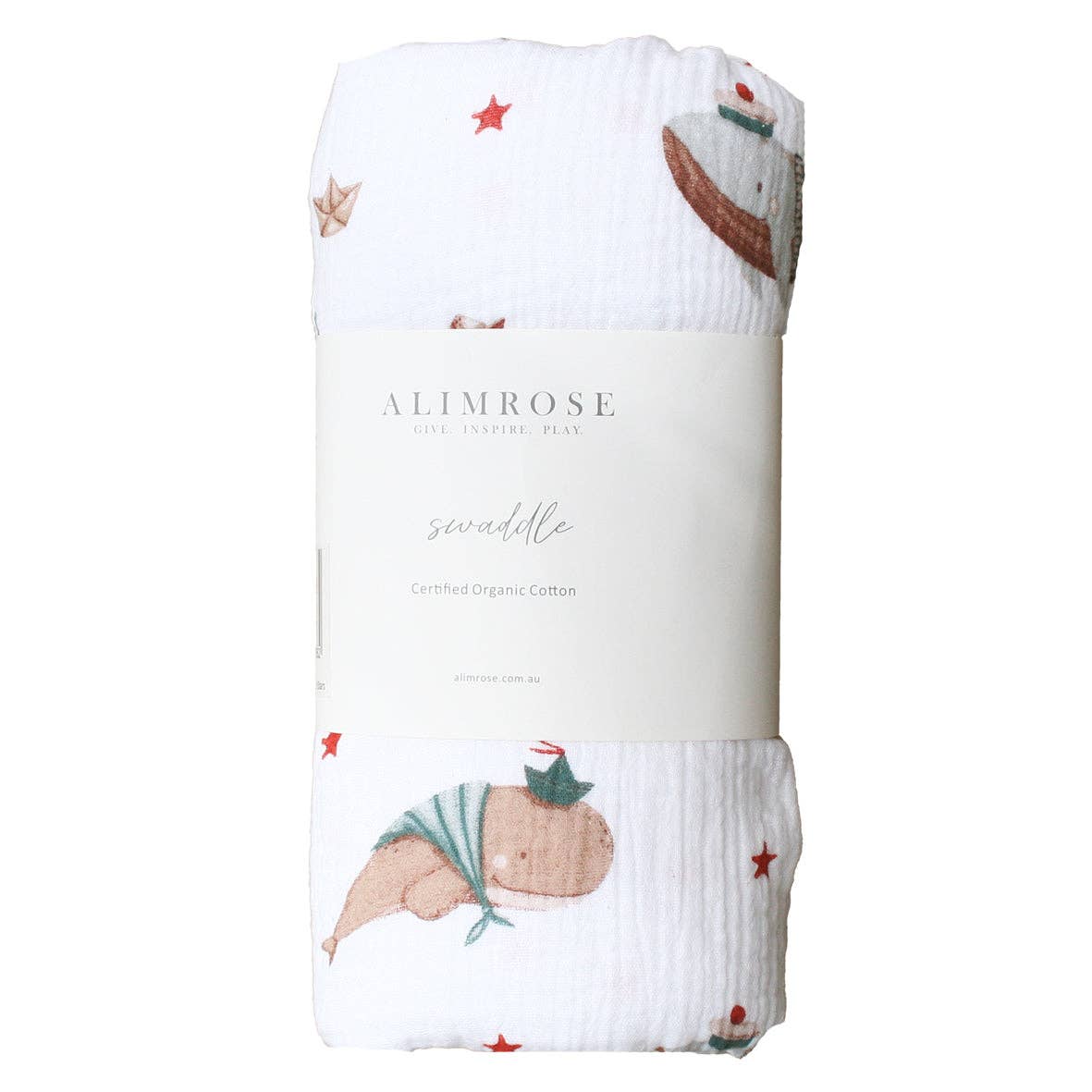 Muslin Swaddle Whales