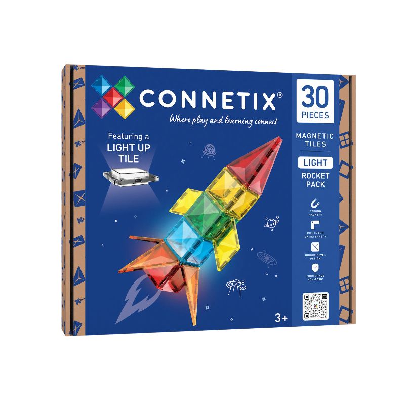 Light Rocket Pack 30 pc | CONNETIX Magnetic Tiles