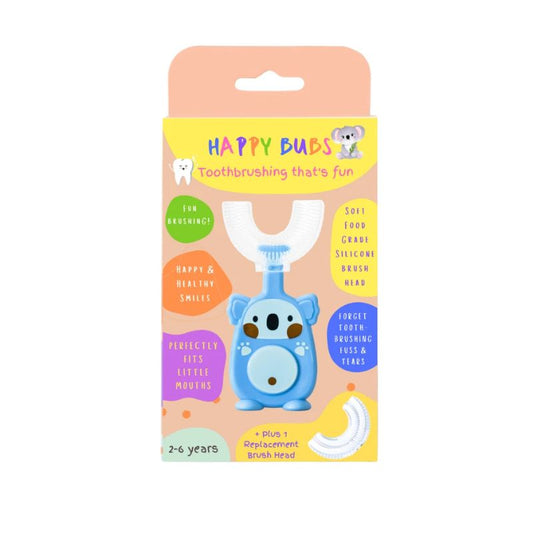 Bear Silicone Brush | Happy Bubs - Blue