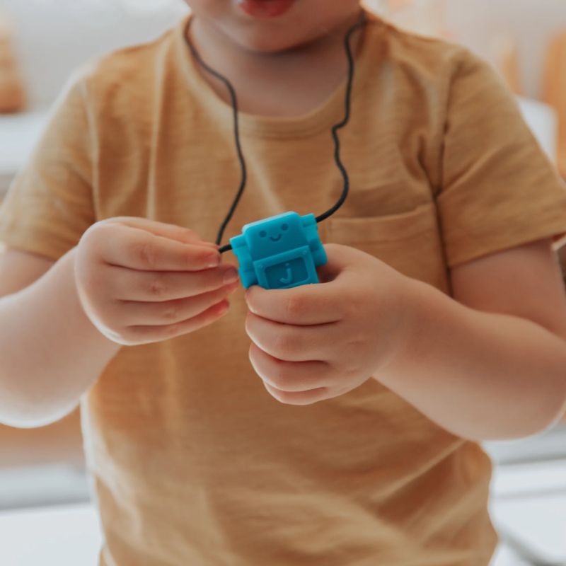 Robot Chew Pendant Blue Havana | JellyStone
