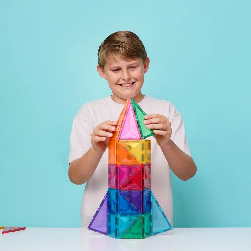 Bright Starter Pack 56pc | CONNETIX Magnetic Tiles
