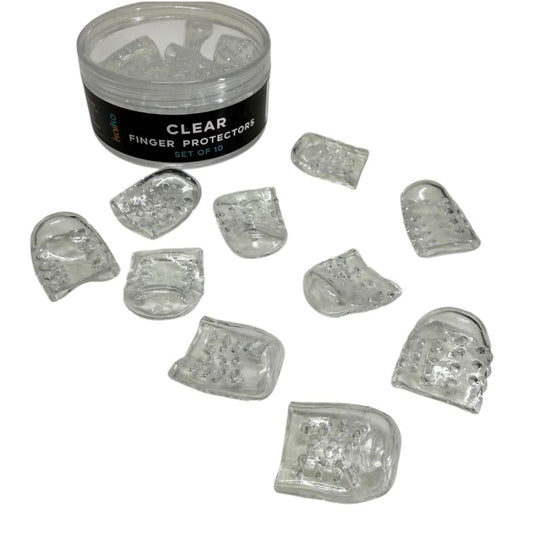 Clear silicone textured sensory finger covers set of 10
