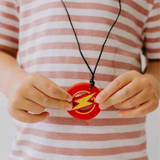 Lightning strike Red pendant Chew Medium
