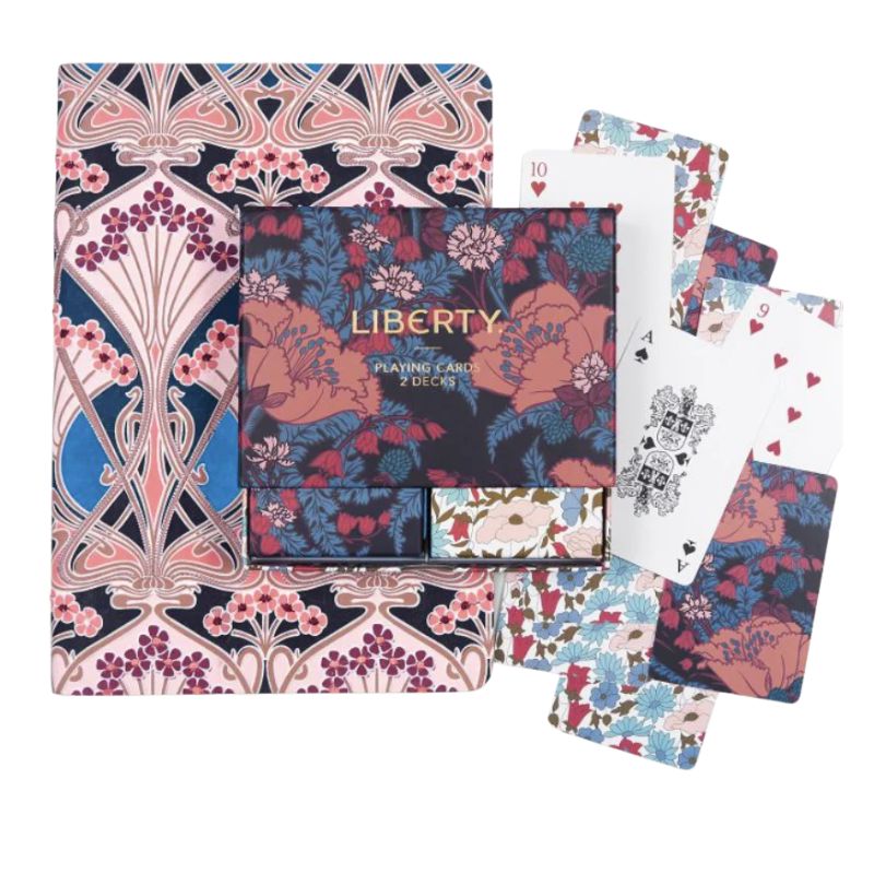Liberty Floral Playing Cards – Two Deck Gift Set with Gold Foil Bo