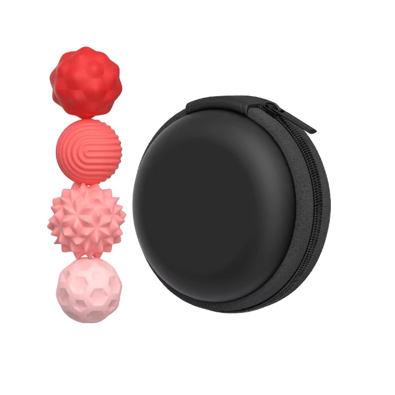 Magnetic Silicone Sensory Balls | Pink