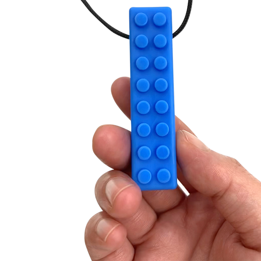 Blue Lego Brick| Chew Necklace