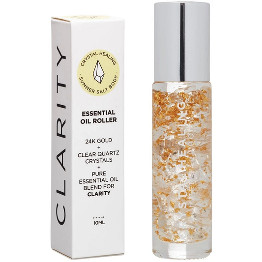 Essential oil roller 10ml | CLARITY | Clear Quartz | Summer Salt Body